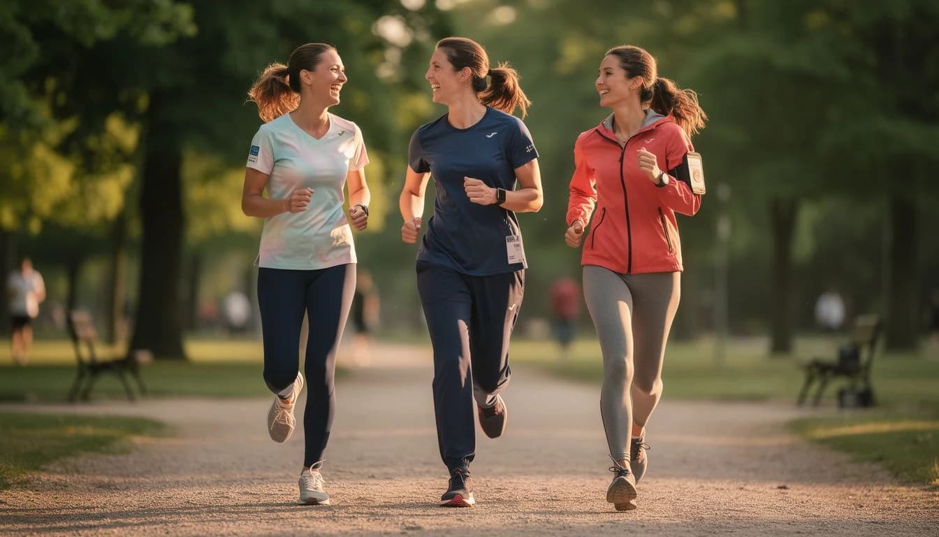 Pflegekräfte bei einer Sportgruppe im Park